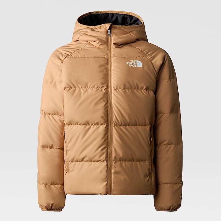 orange north face boys reversible
