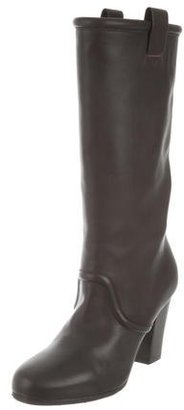 Hermes Leather Mid-Calf Boots