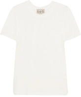 Thumbnail for your product : Sea Cotton-jersey And Broderie Anglaise T-shirt - White