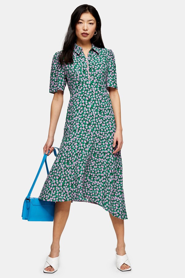 zip front midi dress