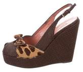 Thumbnail for your product : Alaia Raffia Slingback Wedges