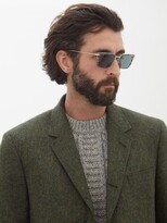 Thumbnail for your product : Thom Browne Tortoiseshell-acetate D-frame Sunglasses - Grey