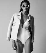 Thumbnail for your product : Reiss LOUISIANA CROSS BACK SWIMSUIT Pearl