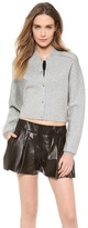 Thumbnail for your product : Alexander Wang Cropped Double Face Bomber