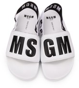 Thumbnail for your product : MSGM Logo Printed Slingback Slides