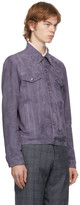 Thumbnail for your product : Paul Smith Purple Suede Trucker Jacket