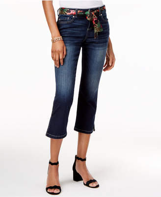 INC International Concepts Petite Belted Skimmer Jeans, Created for Macy's