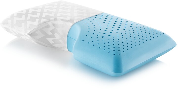 Malouf Z Shoulder Cutout Zoned Gel Dough Memory Foam Pillow Queen
