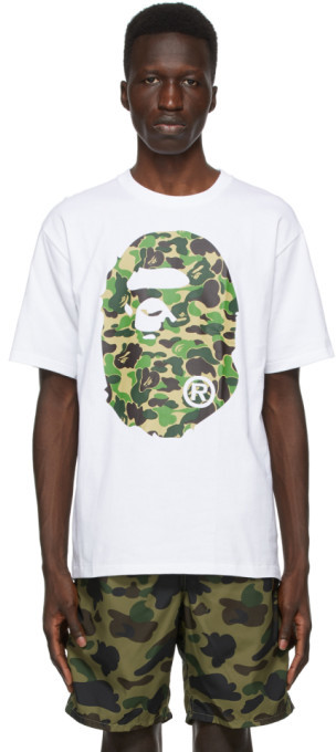 BAPE White Camo Big Ape Head T-Shirt - ShopStyle