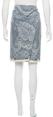 Pauw Printed Wrap Knee-Length Skirt