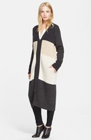 Thumbnail for your product : Haute Hippie Colorblock Long Merino Wool Cardigan