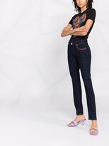 Thumbnail for your product : Versace Jeans Couture Embroidered-Logo Jeans