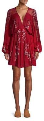 Free People Embroidered Long Sleeve Dress