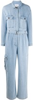 Thumbnail for your product : BA&SH Idil belted denim jumpsuit