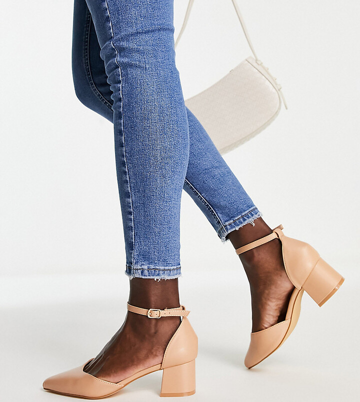 mid heel wide fit shoes