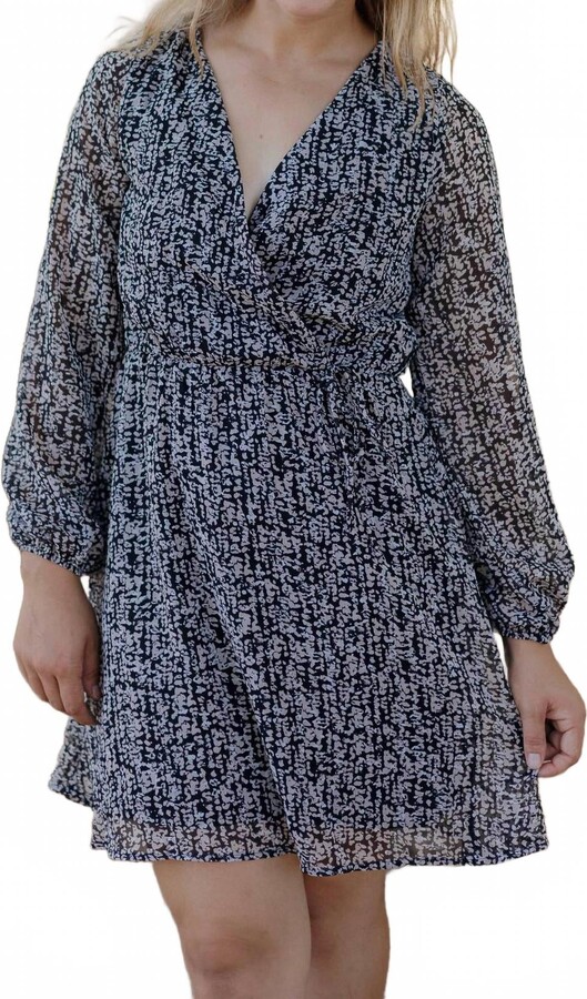 Gilli Tati Long Sleeve Mini Dress In Multi