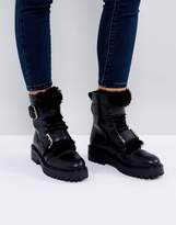 Thumbnail for your product : Depp Leather Faux Fur Lined Hiker Boot