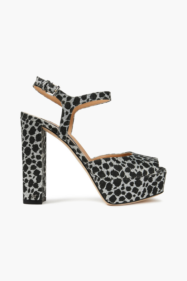 leopard platform slip on sneakers