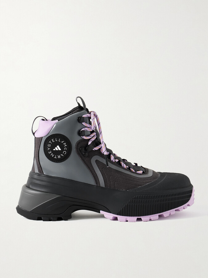 adidas by Stella McCartney - + Terrex Rubber-trimmed Leather And Felt Ankle Boots - Black