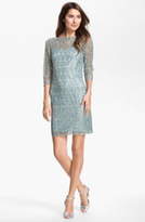 Thumbnail for your product : Kay Unger Metallic Lace Sheath Dress