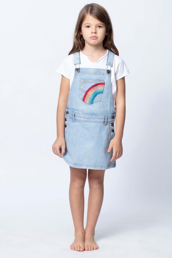 baby girl denim pinafore