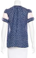Thumbnail for your product : RED Valentino Polka Dot Short Sleeve Top