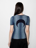 Thumbnail for your product : Marine Serre Blue Moonfish Skin Knitted T-Shirt