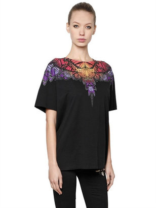 Marcelo Burlon County of Milan Butterfly Printed Cotton Jersey T-Shirt