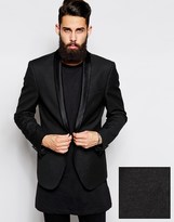 Thumbnail for your product : ASOS Skinny Fit Party Blazer In Silver Fleck