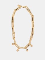 Thumbnail for your product : LAUREN RUBINSKI Love-charm Link-chain 14kt Gold Necklace - Yellow Gold