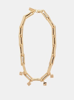 LAUREN RUBINSKI Love-charm Link-chain 14kt Gold Necklace - Yellow Gold