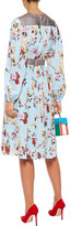 Thumbnail for your product : Dolce & Gabbana Metallic Jacquard-paneled Printed Silk-blend Dress