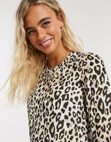 Thumbnail for your product : ASOS DESIGN Maternity midi smock dress in leopard print