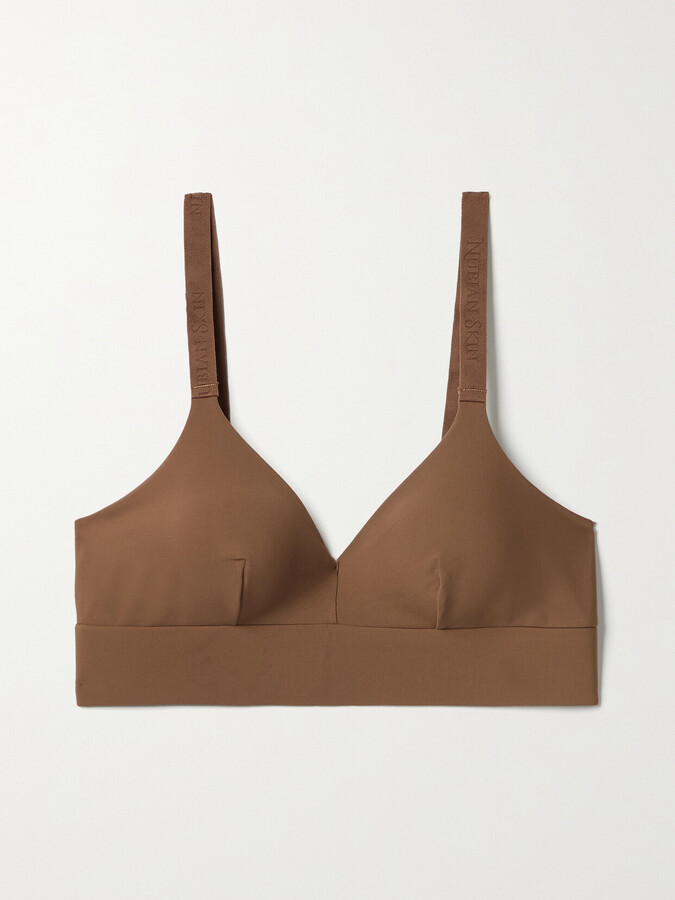 NUBIAN SKIN - Naked Stretch-jersey Soft-cup Bra - Brown