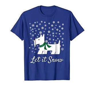 Scottish Terrier Christmas T-Shirt Let it Snow