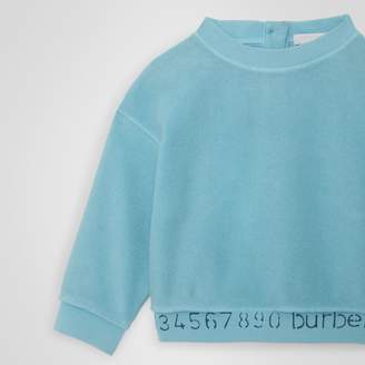 Burberry Stencil Logo Print Cotton Sweatshirt