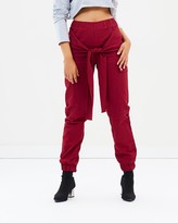 Thumbnail for your product : Missguided Tie Waist Utility Trousers