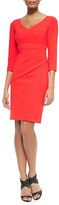 Thumbnail for your product : Diane von Furstenberg Bevin 3/4-Sleeve Dress W/ Bias Skirt
