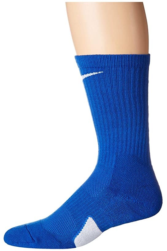 white and blue nike elite socks