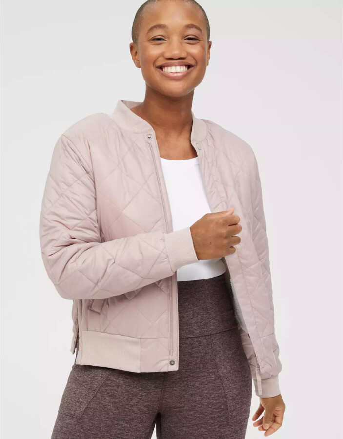 aerie OFFLINE By Sherpa Lined Puffer Bomber Jacket - ShopStyle