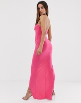 Thumbnail for your product : Club L London bandeau slinky maxi dress