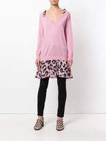 Thumbnail for your product : Moschino Boutique layered sweater and leopard print dress