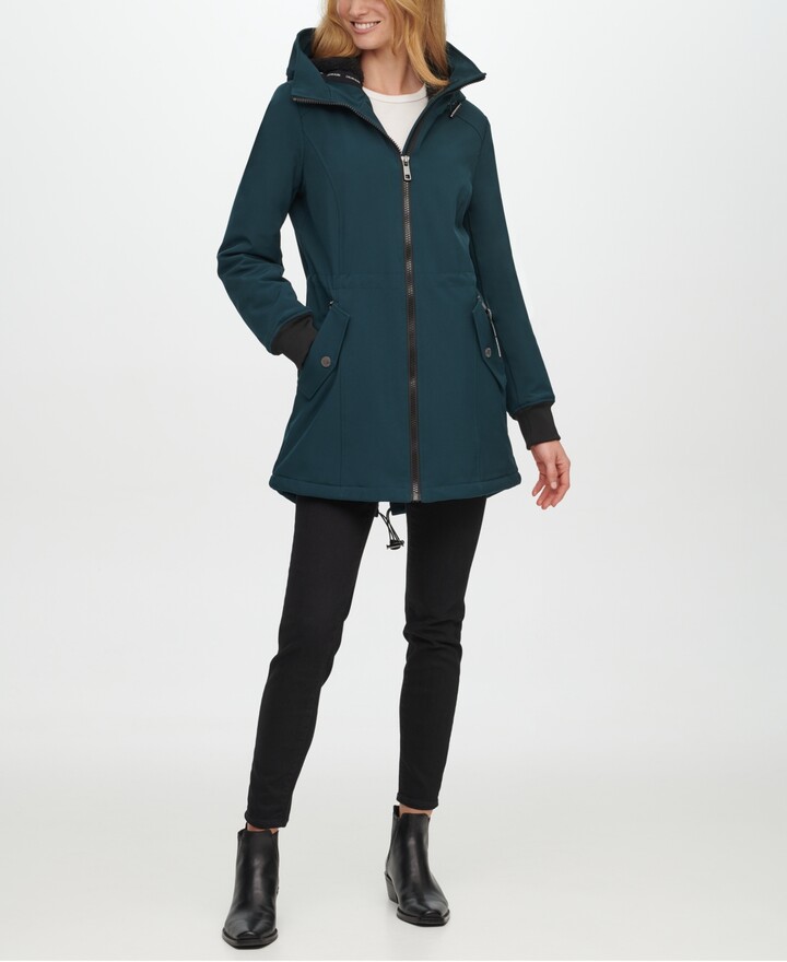 Calvin Klein Women's Fleece-Lined Hooded Raincoat - ShopStyle