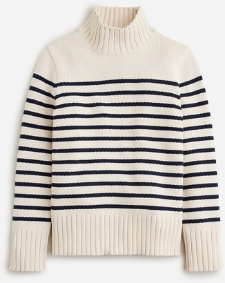 J.Crew Cotton turtleneck sweater in stripe