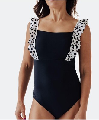 Louis Vuitton 1AB7QD Painted Dots One-Piece Swimsuit
