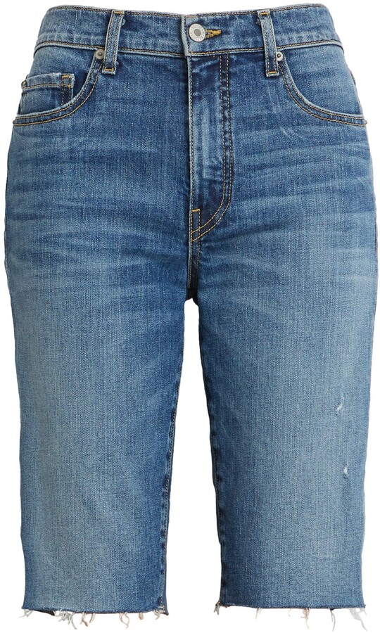 stretch bermuda jean shorts