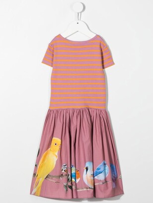 Molo Graphic-Print Striped Dress