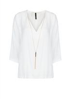 Thumbnail for your product : MANGO Necklace flowy blouse