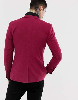 Hatch Asos Design ASOS DESIGN skinny blazer in pink cross