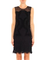 Thumbnail for your product : Diane von Furstenberg Lace and crepe shift dress